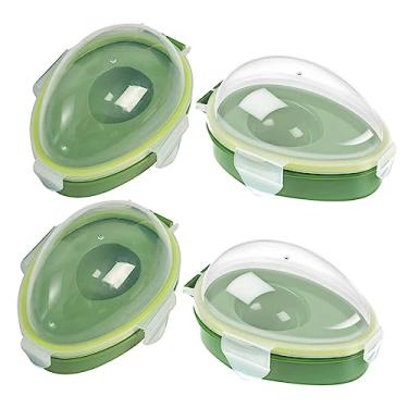 Imagem de Avocado Keeper 4-Piece Set Sealing Containers for Refrigerator Storage Plastic for Fresh Fruit and Vegetable Organization