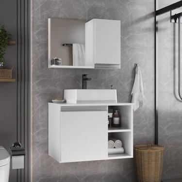 Imagem de Conjunto Gabinete Banheiro Virtus 60cm (gabinete + cuba + espelheira)