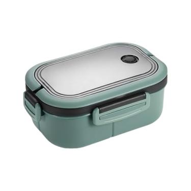 Imagem de Marmita portatil Pote De Marmita Box Food Com Divisoria 1200 Ml Com Talheres(VERDE)