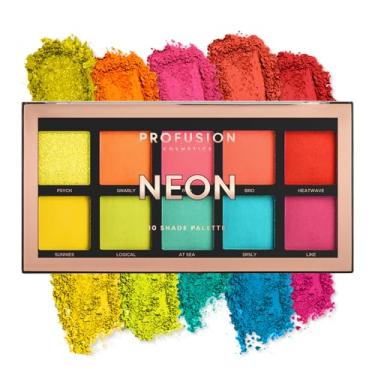 Imagem de Profusion Cosmetics Paleta de sombras de 10 tonalidades - cores multiacabamento altamente pigmentadas, vegana e livre de crueldade, cria visuais deslumbrantes em movimento - Maquiagem versátil e