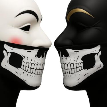 Imagem de Primary Shipments Premium Hacker Style Mask – Durable & Professional Design – PZ9 Spy Ninjas & Project Zorgo Inspired (White & Black + Gaiters)