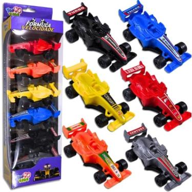Imagem de Kit 6 Carrinhos de Fórmula 1 de Fricção, Miniaturas de Carros F1, Brinquedo Infantil