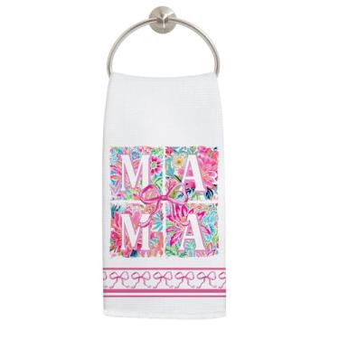 Imagem de LADOCK Coquette Toalhas de cozinha florais para mamãe, presentes para o dia das mães de crianças toalhas de mão para decoração de banheiro, melhores presentes para mãe de filho e filha, toalhas de chá