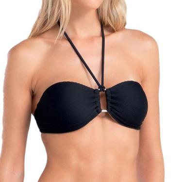 Imagem de Top TQC sem alça She Modelo Com Bojo e Alça Removíveis, Preto, P