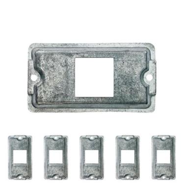 Imagem de 6 Tampa De Condulete 3/4 Furação 2 Tecla Alumínio Sieg