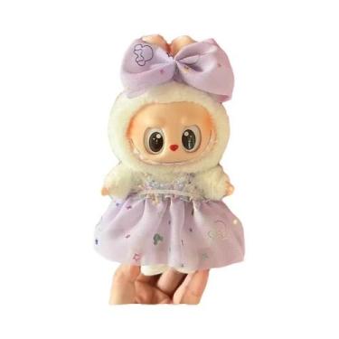 Imagem de Boneca De 16cm Com Vestido Casual Fofo, Conjunto De Roupas De Pelúcia 
