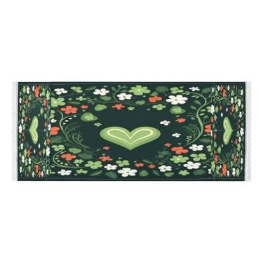 Imagem de Wassud Capas de lavadora e secadora com padrão de coração verde claro, protetor de lavadora com sacos de armazenamento, capa de geladeira à prova de poeira com bolsos para lavanderia doméstica