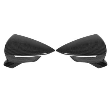 Imagem de VDLJA Capa de espelho retrovisor de carro para SEAT Leon Mk3 5F ST FR Cupra 2013 2014 2015 2016 2017 2018 2019, tampas de cobertura de espelho de asa lateral, proteção contra chuva, carcaça de espelho