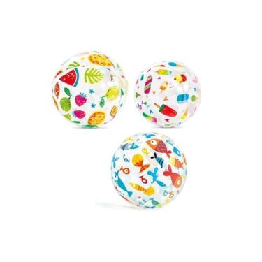 Imagem de Bola de Praia Inflável Colorida, PVC, 40cm Diâmetro, para Piscina e Lazer, Maiores de 2 Anos