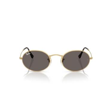 Imagem de Óculos de Sol Ray-Ban Oval 0RB3547N 001/B1 Tam 51 / Ouro - Lentes Cinza Escuro