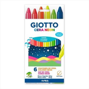 Imagem de Giz de cera Giotto neon com 6 cores