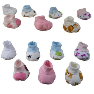 Imagem de Kit Com 3 Pares Sapatinho De Tecido Bebê Recém Nascido - Tanran Baby, 