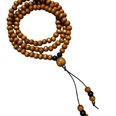 Imagem de Japamala 108 Contas Ho'oponopono Estilo Tibetano Madeira 8mm para Medi
