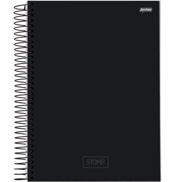 Imagem de Caderno Espiral Universitário Capa Dura 10 Matérias 200 Folhas Stomp Jandaia Preto