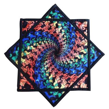 Imagem de IKWZ Flow Star Spinning Cloth Juggling Rotate Fingertip Dapo Double Print, 26 inch (L01-style2)