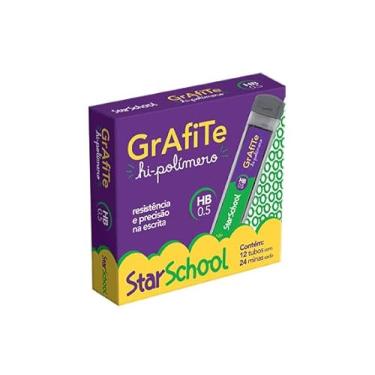 Imagem de Starschool – Grafite Hi-polímero 0,5mm p/Lapiseira | Mais Resistente à Quebra e Suave | Escrita Confortável, Precisa e Uniforme p/Estudos e Desenho