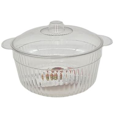 Imagem de saladeira Bowl Redonda Transparente Pet Recipiente Com Tampa