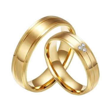 Imagem de Vnox 2pcs/lots Couple Ring 316l Stainless Steel Engagement Wedding Jew