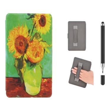 Imagem de Akacy Capa de TPU leve com estampa pintada com alça de pulso para Kindle Paperwhite 6,8 (Geração 2021, números de modelo M2L3EK), fina e leve, com despertar/hibernar automático (29)