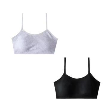 Imagem de Sutiã Confortável E Respirável Para Mulheres, Cor Sólida, 2 Peças, Alm