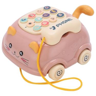 Imagem de KIMISS Brinquedo Fofo para Celular Com 16 Funções - Simulação Onal de Telefone para Gato para Aprendizagem Precoce e Brincadeira (Róseo)