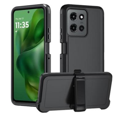 Imagem de Ranyi Capa coldre para Moto G Power (2026/2025), coldre robusto com clipe de cinto de 360 graus, suporte de silicone, absorção de choque, capa protetora de corpo inteiro para Motorola Moto G Power 5G