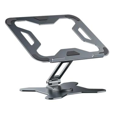 Imagem de Suporte de resfriamento de mesa dobrável com suporte giratório 360 para notebook (branco-fruta pêssego 5) (D como mostrado)