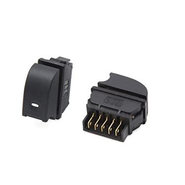 Imagem de 2 peças universal preto 5 pinos interruptor de controle mestre janela elétrica Pour Voiture