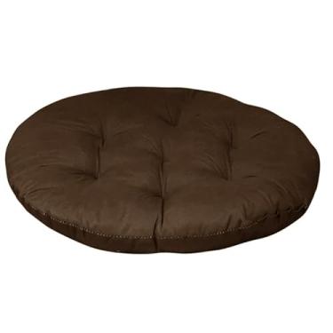 Imagem de Almofada Para Cadeira Redonda 80x80 cm Com Futon Para Decoração Cadeira Sofá Quarto (Marrom)