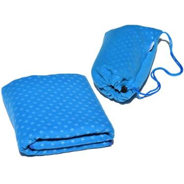 Imagem de Toalha de Yoga Padrão Estrela Absorvente Antiderrapante Técido para Pilates Respirável Secagem Rápida com Bolsa Viagem
