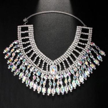 Imagem de Colar Choker Com Franjas De Strass Para Mulheres, Joias De Estilo Afri