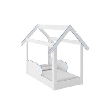 Imagem de Mini Cama Montessoriana 1,54m- Azul COM COLCHÃO - DJD MOVEIS