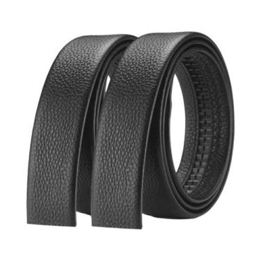 Imagem de Cinto Masculino De Couro PU Preto Macio 35cm De Alta Qualidade Sem Fiv