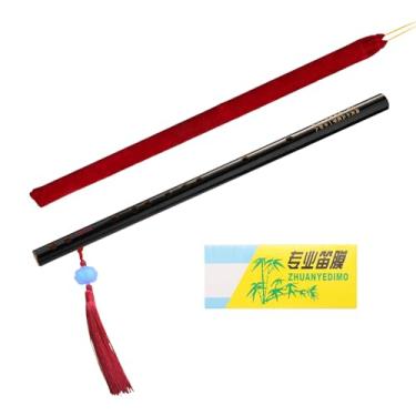 Imagem de Flauta de bambu instrumento musical madeira tradicional artesanal profissional iniciante aprendiz aluno prática treinamento com características nacionais chinesas trabalho exquisito toque suave som me