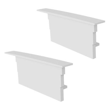 Imagem de Kit Acessórios Taschibra Para Perfil Embutir 2,5x6,2cm Zenith 62 Branco