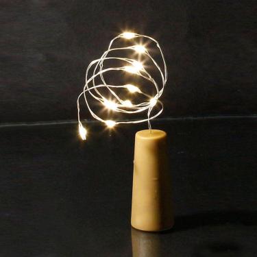 Imagem de Cordão Natalino Rolha Luminoso 10 Led 50cm A Pilha Taschibra