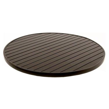 Imagem de Tampo Roma Ripado Em Alumínio P Mesas Diametro 1 Metro Trama Marrom