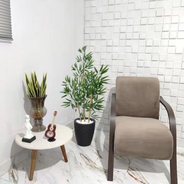 Imagem de Planta Artificial Bambu da Sorte Realista 1,10m com Vaso Decorativo, Arranjo Alto para Sala, Escritório e Varanda(3D Preto)