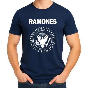 Imagem de Camiseta Camisa Adulto Feminina Masculina Algodão Banda de Rock Ramone