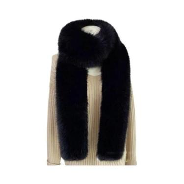 Imagem de Cachecol Longo De Pelúcia Macia E Grossa De 180cm, Xale De Luxo Para A