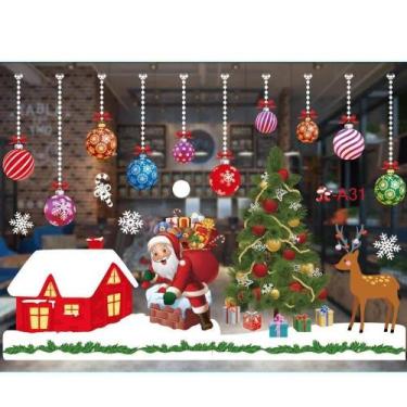Imagem de Adesivos De Natal Para Janelas, Decoração Para Casa, Quarto Infantil, 