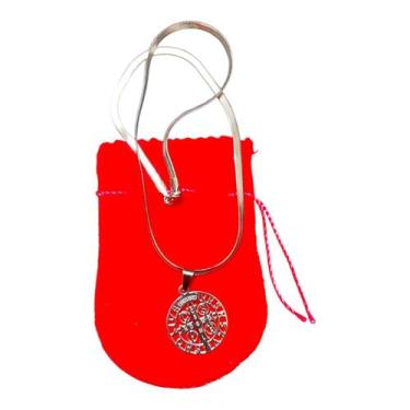 Imagem de COLAR corrente AÇO INOX Snake 45 cm MEDALHA SÃO BENTO VAZADO - ASA