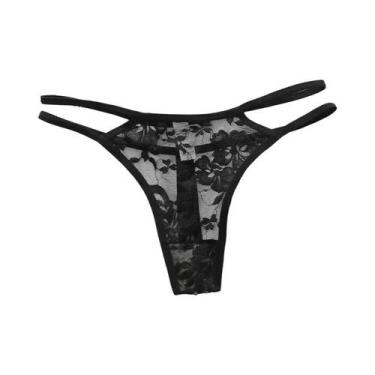 Imagem de Calcinhas Sexy Femininas Em Renda Com Detalhes Transparentes, Antibact