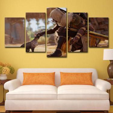 Imagem de Pôsteres de pintura de parede em tela Impressão de 5 painéis de anime 