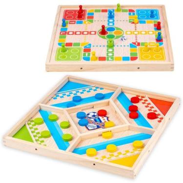 Imagem de Brinquedo de xadrez pop pop de madeira para 2 jogadores e xadrez voado