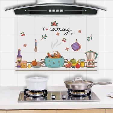 Imagem de Adesivos de parede Kitchen Cooking I Love Cooking 60x90cm PVC - yiweis