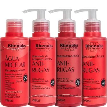 Imagem de Rhenuks Skin Care - Kit Facial Anti Rugas Uso Diário (4 Produtos)
