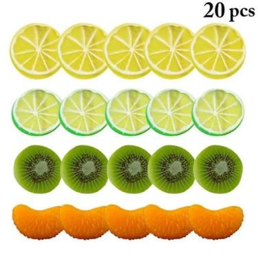 Imagem de Conjunto de decoração de fatias de frutas artificiais, 20 unidades de 