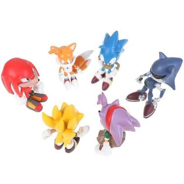 Imagem de Boneco de ação Sonic The Hedgehog Knuckles Shadow 6 unidades/conjunto 