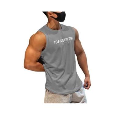 Imagem de Camiseta Regata Masculina Em Malha Respirável Para Academia, Fitness, 